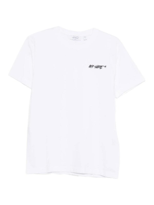 OFF-WHITE: t-shirt - T-shirt slim S/S con logo spento