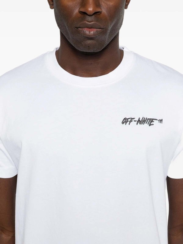 OFF-WHITE buy online T-shirt slim S/S con logo spento