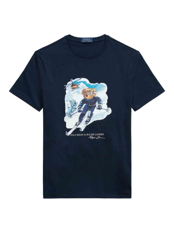 POLO RALPH LAUREN: T-shirts - T-Shirt - Bleu Foncé