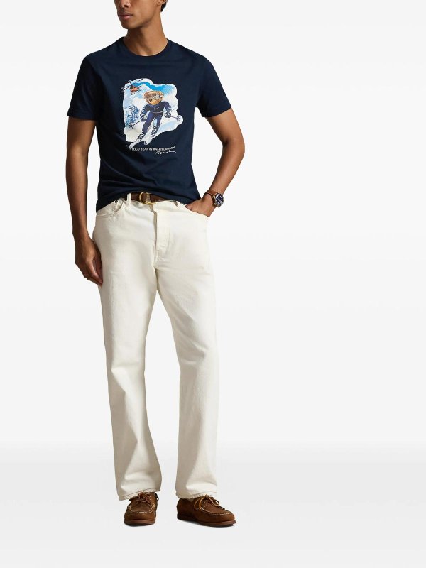 POLO RALPH LAUREN: T-shirts online - T-Shirt - Bleu Foncé