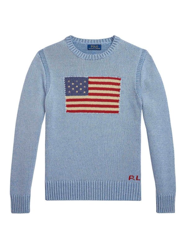 POLO RALPH LAUREN: クルーネック - クルーネック - ブルー