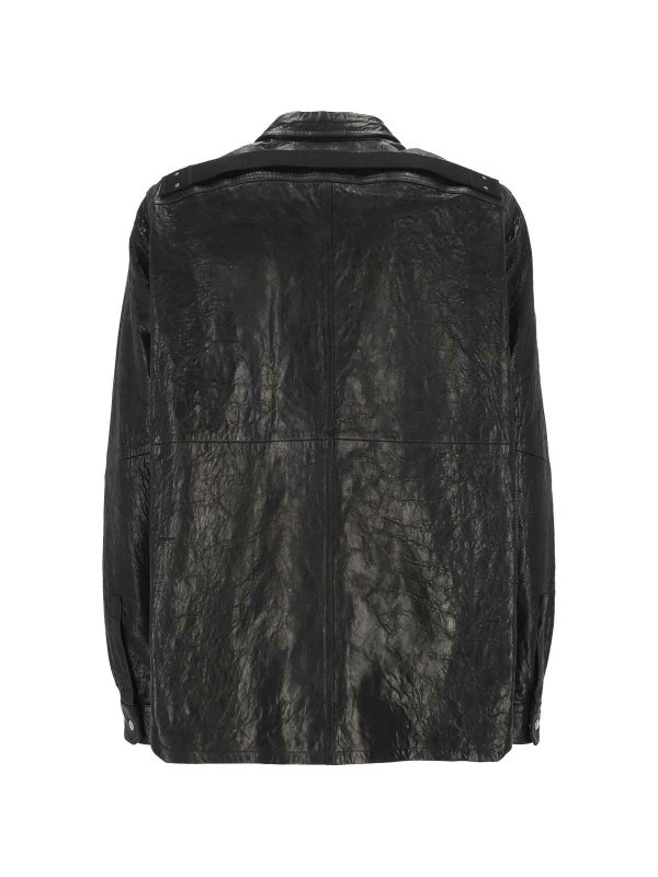 RICK OWENS: blazers online - Leather Jacket