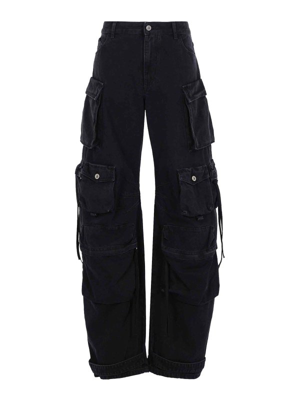 The Attico: Jeans à jambe droite - Jean Droit - Noir