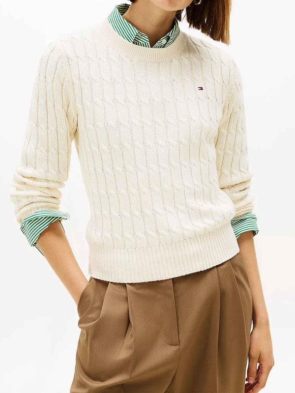 TOMMY HILFIGER: Pull col rond online - Pull Col Rond - Marron