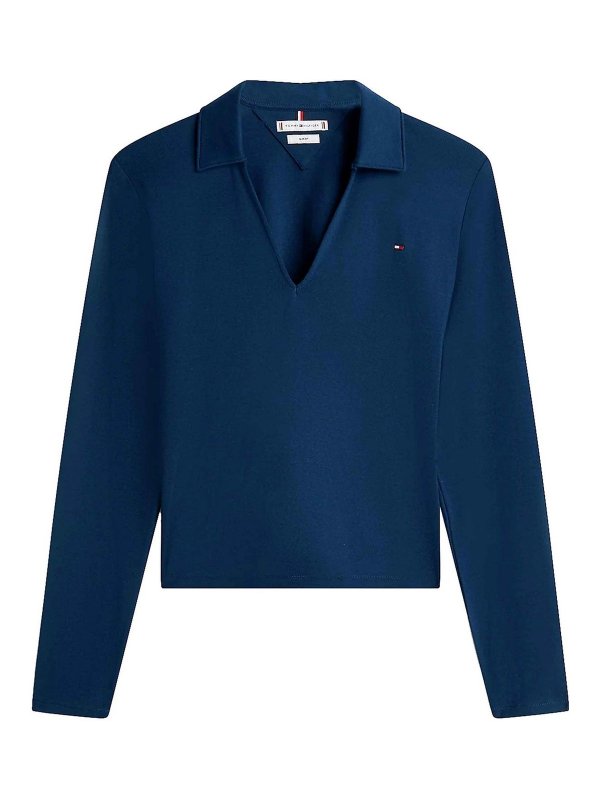 TOMMY HILFIGER: ポロシャツ - ポロシャツ - ダークブルー