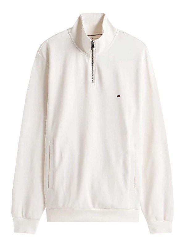 TOMMY HILFIGER: Sweatshirts und Pullover - Sweatshirt - Weiß