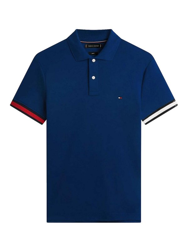 TOMMY HILFIGER: polo - Polo slim in cotone