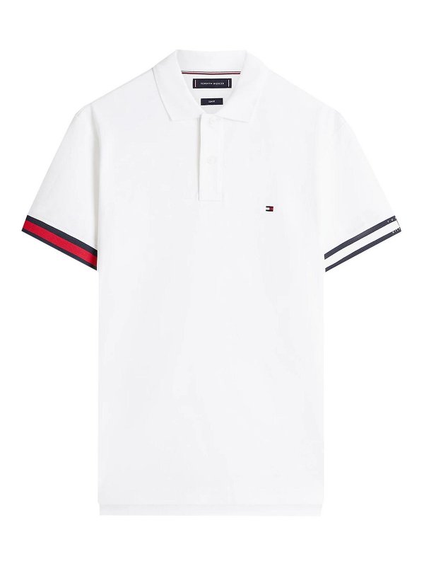 TOMMY HILFIGER: polo - Polo slim in cotone