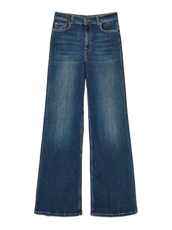 TWINSET: Straight Leg Jeans - Straight Leg Jeans - Jeansblau