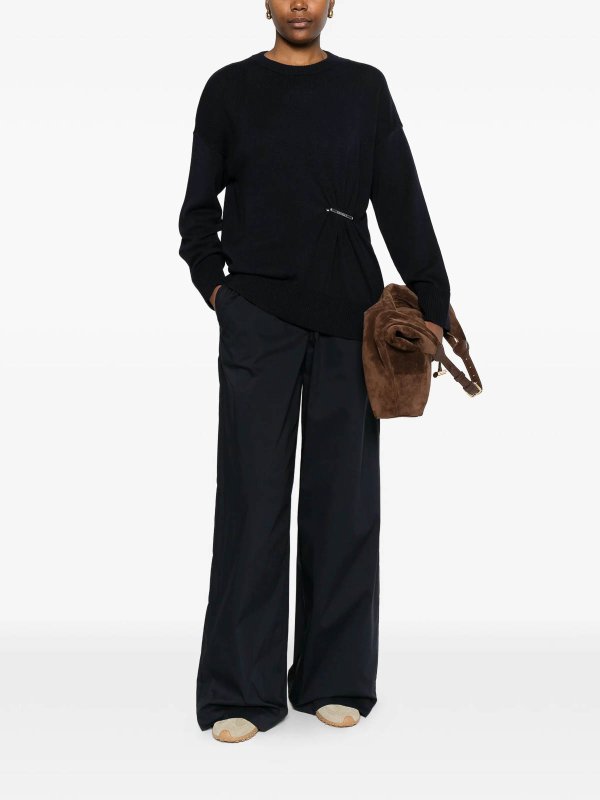 TWINSET: Suéteres con cuello pico online - Suéter Cuello Redondo - Azul