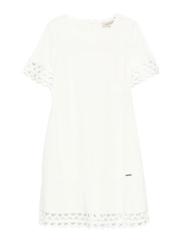 TWINSET: ニーレングスドレス - 膝丈ドレス - クリーム