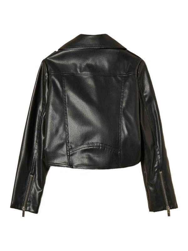 TWINSET: leather jacket online - Leather jacket