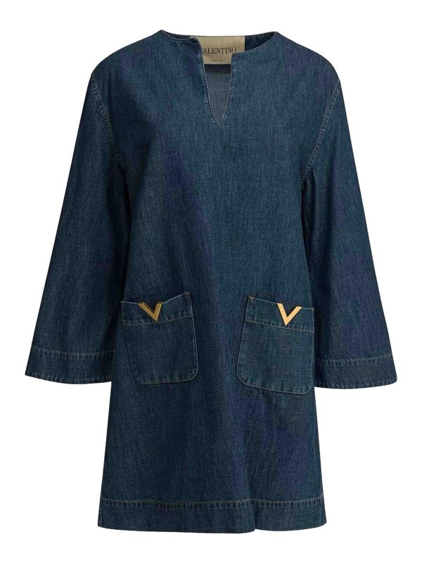 VALENTINO GARAVANI: knee length dresses - Abito Denim
