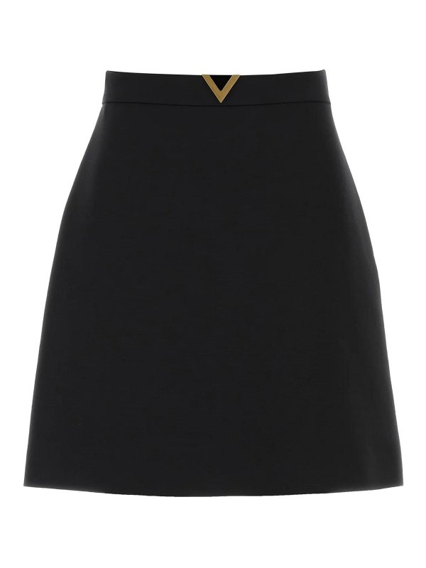 VALENTINO GARAVANI: ニーレングススカート＆ミディ丈 - 膝丈/ミディスカート - 黒