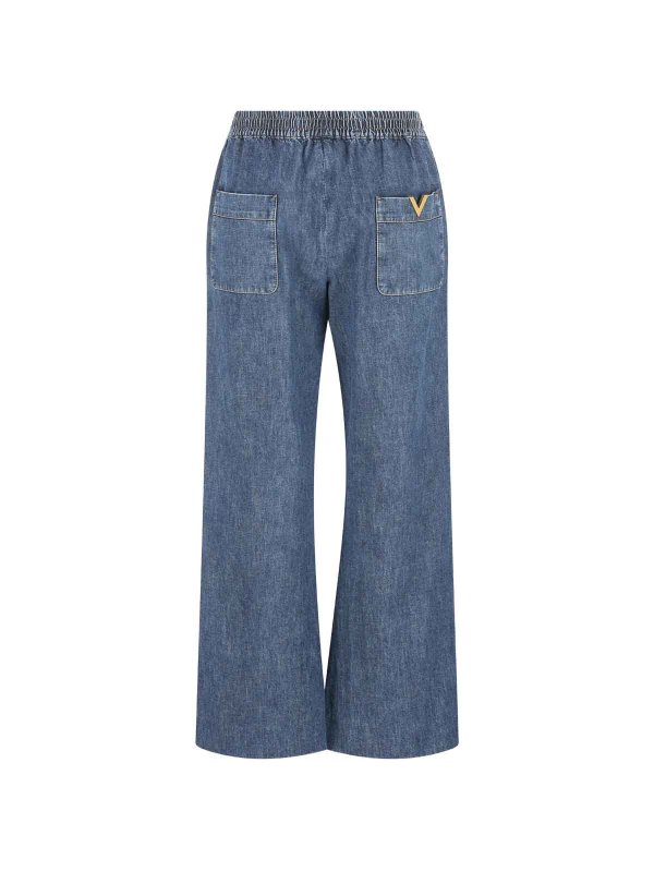 VALENTINO GARAVANI: Straight Leg Jeans online - Straight Leg Jeans - Jeansblau