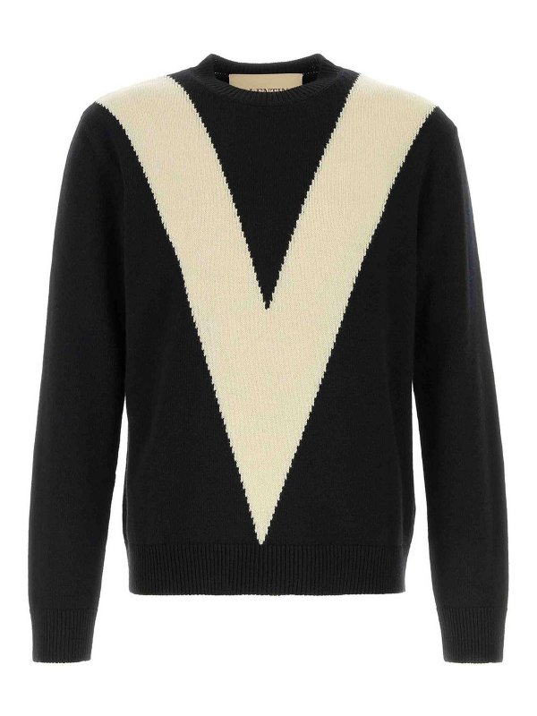 VALENTINO GARAVANI: クルーネック - クルーネック - 黒