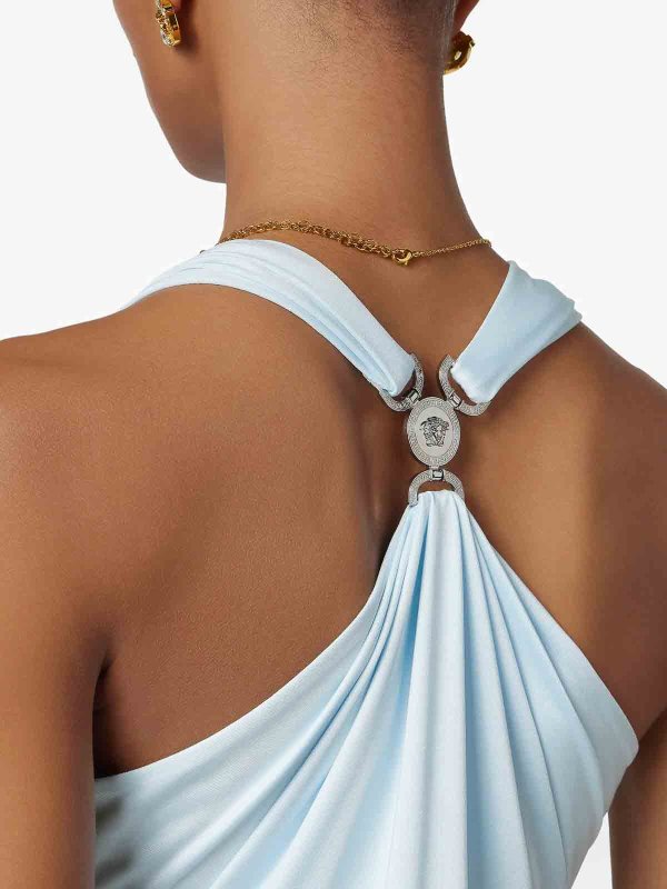 VERSACE buy online Knielanges Kleid - Blau