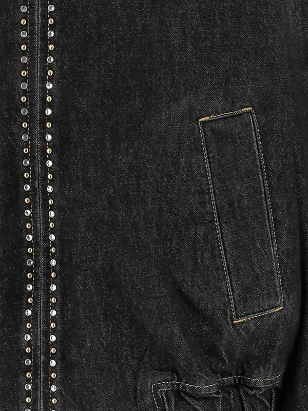 The Best Shops VERSACE: Vestes en denim - Veste En Jean - Noir