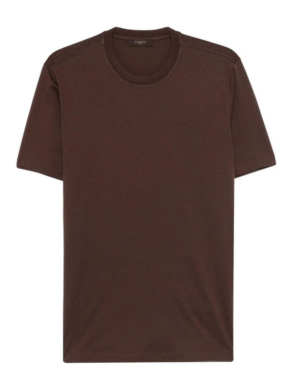 ZANONE: T-shirts - T-Shirt - Marron