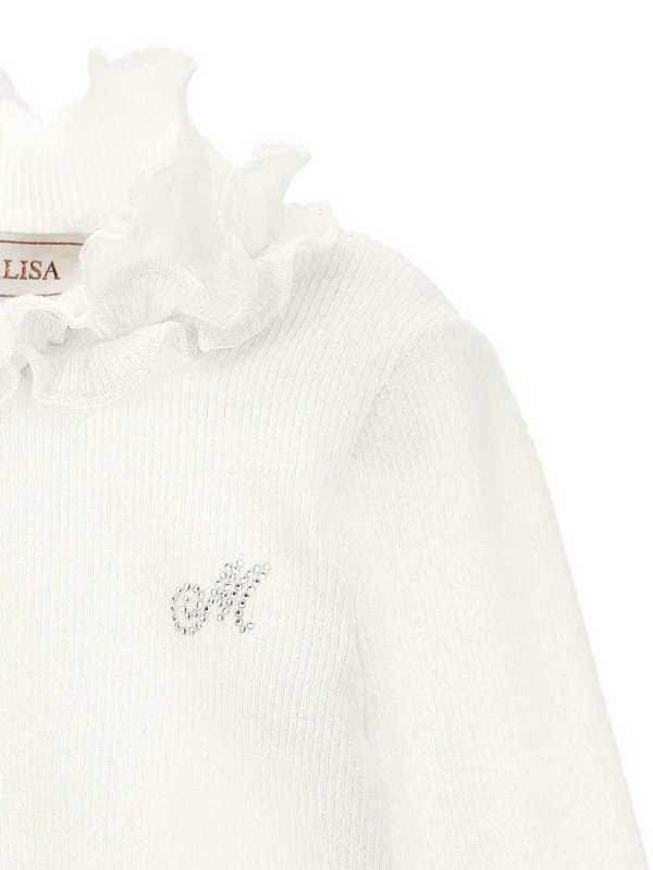 The Best Shops Monnalisa Bebè: Col roulé & Col polo - Pull Col Roulé - Blanc