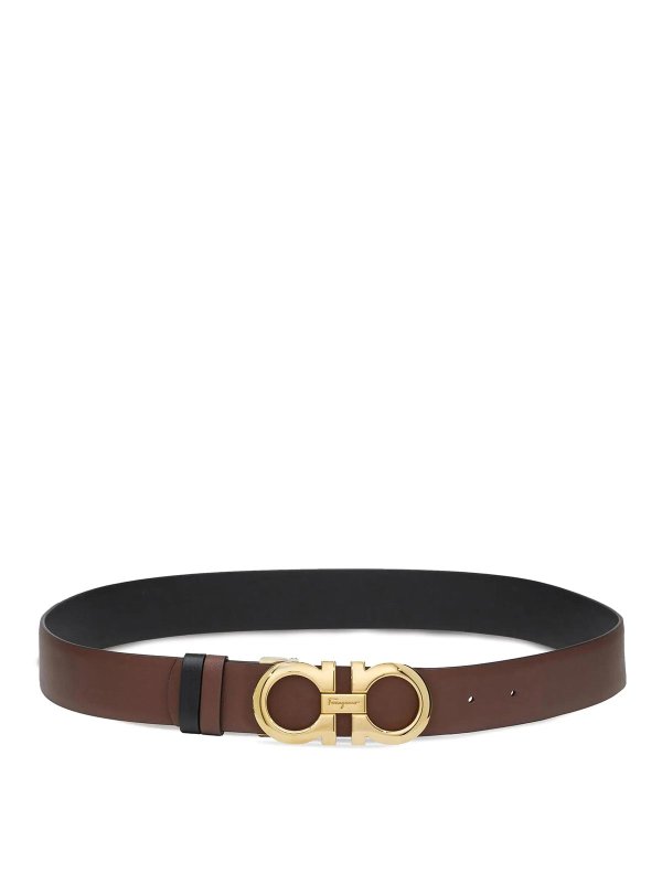 FERRAGAMO: Cinturones - Cinturón - Marrón