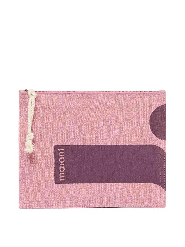 ISABEL MARANT: クラッチバッグ - クラッチバッグ - ヌードカラー