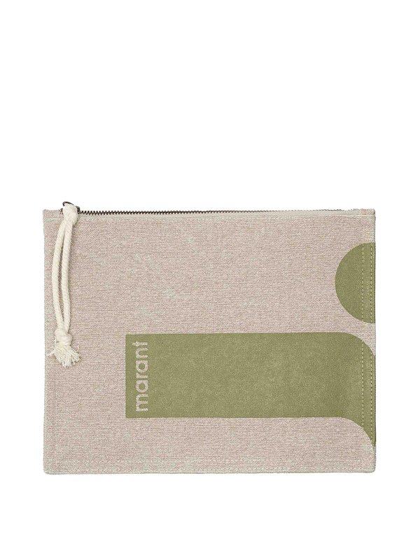 ISABEL MARANT: クラッチバッグ - クラッチバッグ - 緑