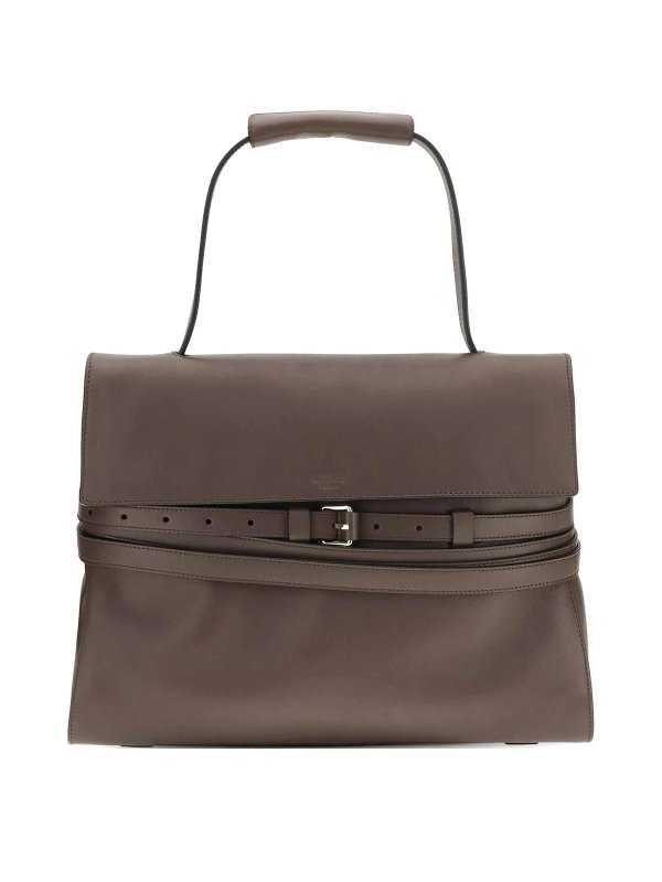 MOSCHINO: トートバッグ - トートバッグ - ダークブラウン