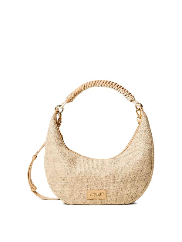 TWINSET: Sacs portés épaule  - Sac Porté Épaule - Jaune Clair