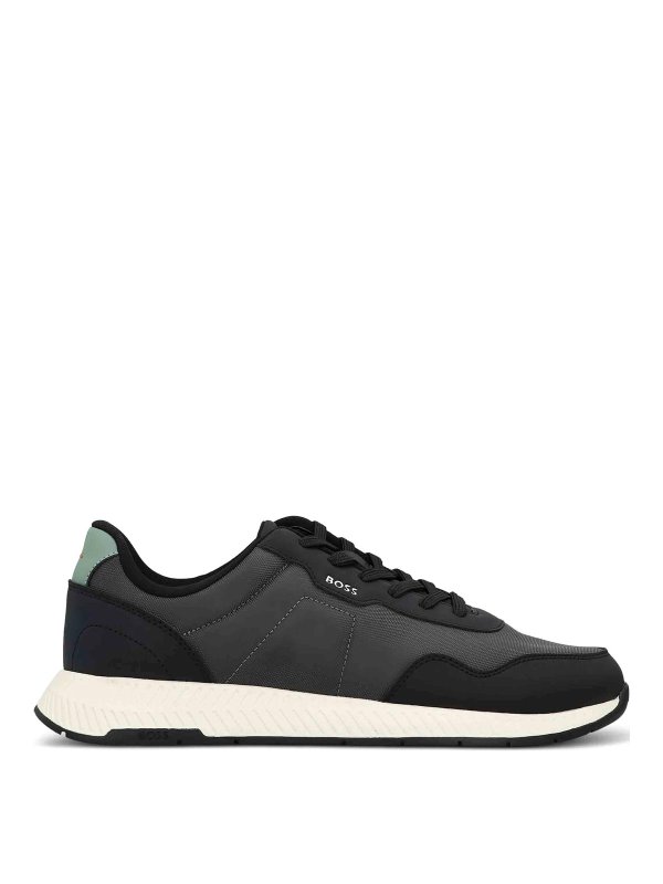 Hugo Boss: Chaussures de sport - Baskets - Gris Foncé