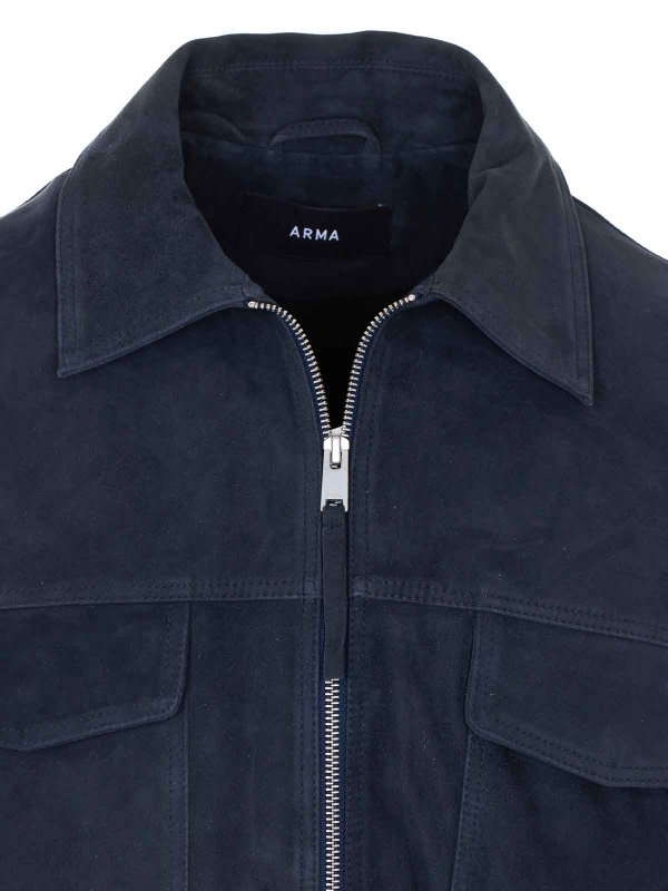 レザージャケット - ブルー shop online: ARMA