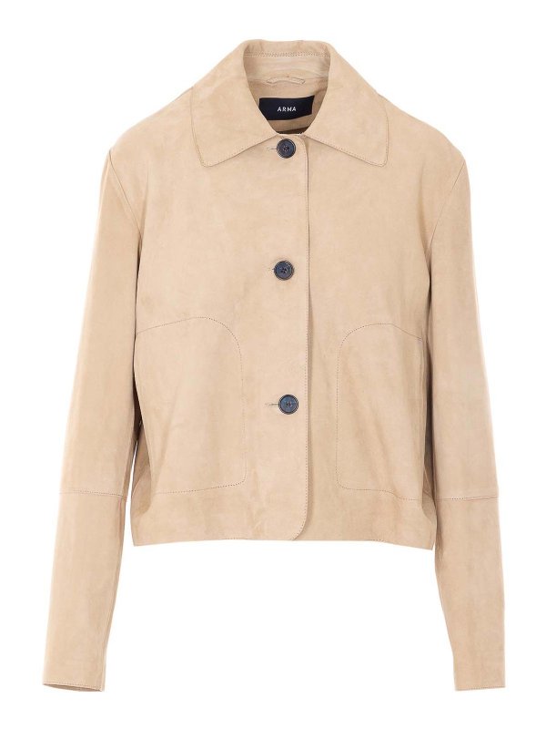 ARMA: Lederjacken - Lederjacke - Beige