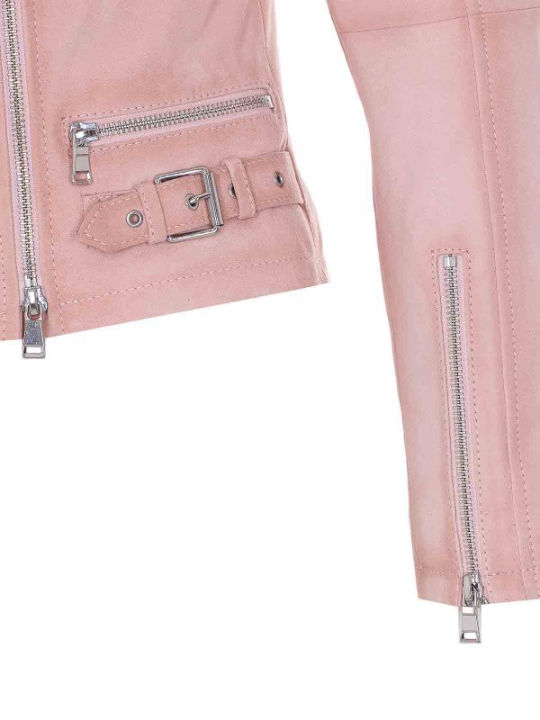 The Best Shops Bully: leather jacket - Pink Suede Jacket