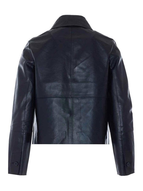 Bully: leather jacket online - Black Leather Jacket