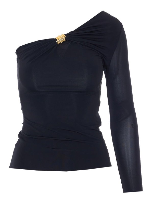 ELISABETTA FRANCHI: Top e canotte - Parte superiore nera