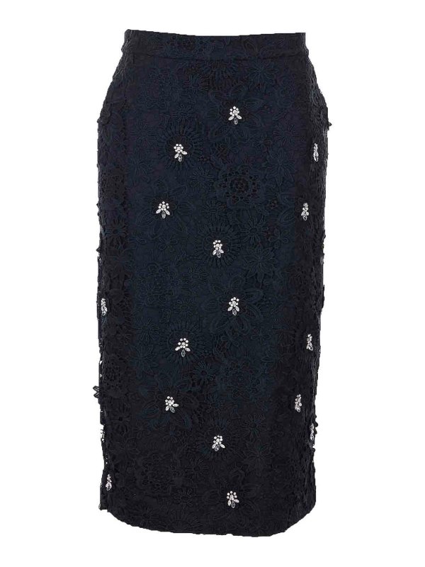 ESSENTIEL ANTWERP: Knee length skirts & Midi - Black Jourget Skirt