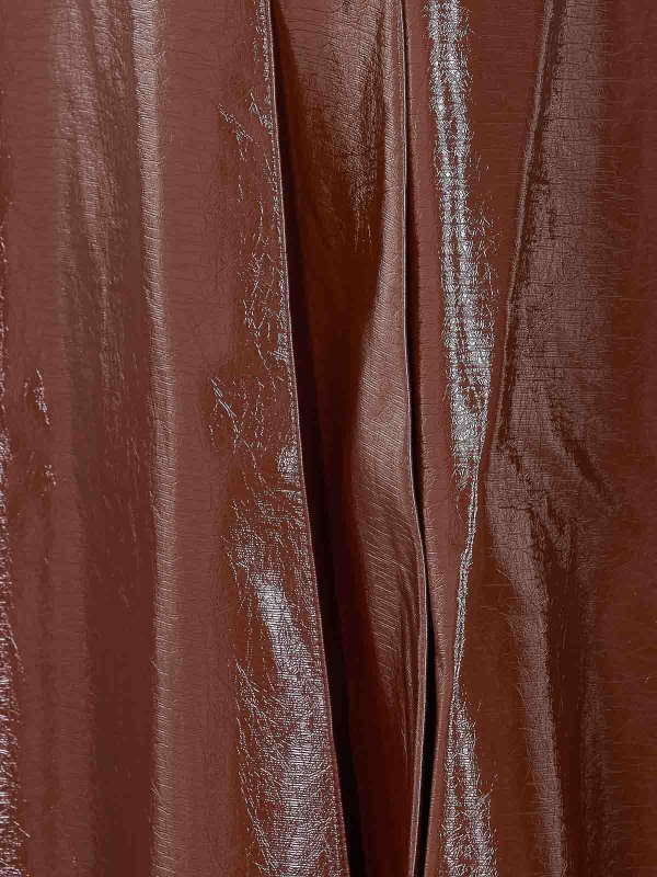 The Best Shops ESSENTIEL ANTWERP: leather skirts - Chocolate Jib Faux Leather Skirt