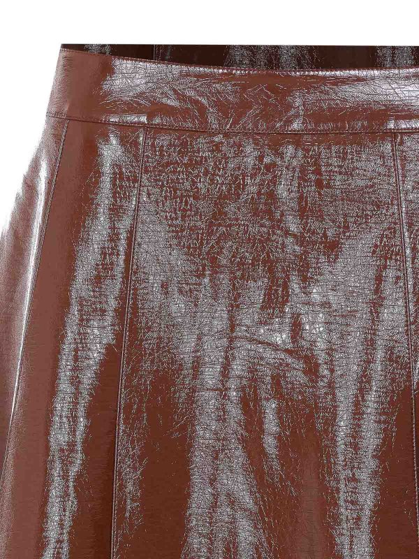 Chocolate Jib Faux Leather Skirt Replica 
online: ESSENTIEL ANTWERP