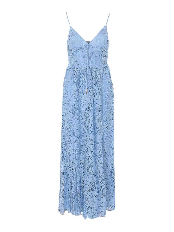 Michael Michael Kors: knee length dresses - Light Blue Lace Dress