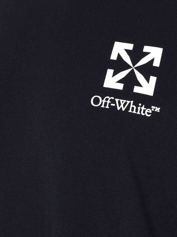 The Best Shops OFF-WHITE: t-shirt - T-shirt nera con piccola freccia