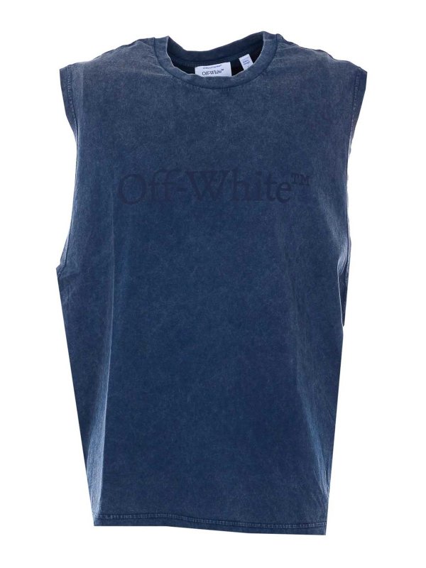 OFF-WHITE: トップス＆タンクトップ - トップ/タンクトップ - ブルー