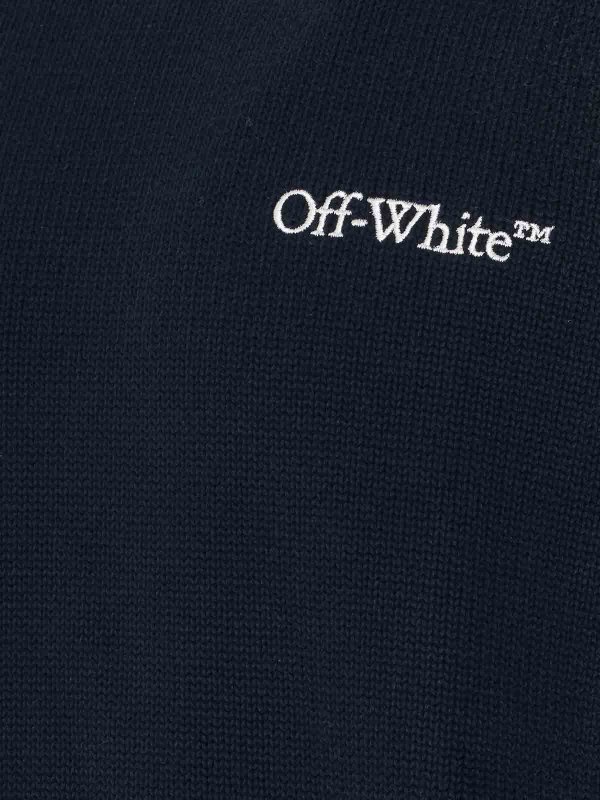 The Best Shops OFF-WHITE: Strickpullover mit Rundhalsausschnitt - Rundhalspullover - Schwarz