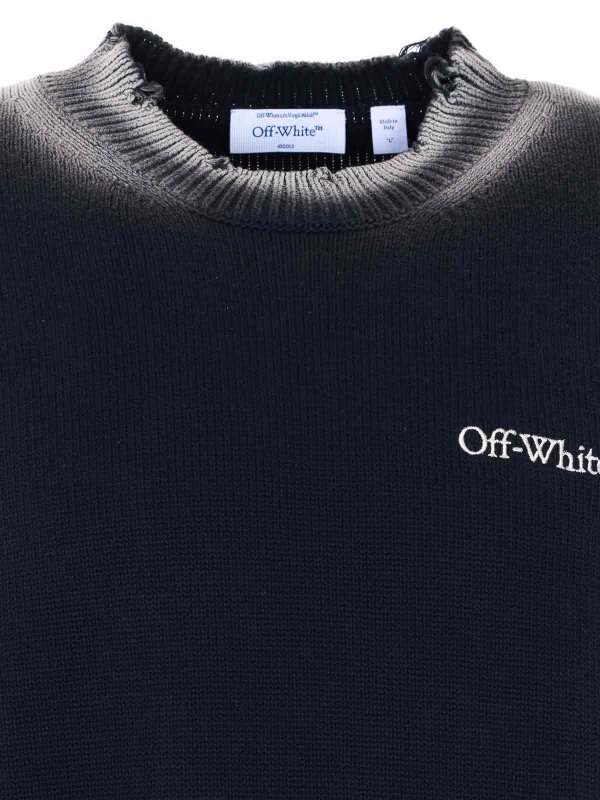 Rundhalspullover - Schwarz shop online: OFF-WHITE