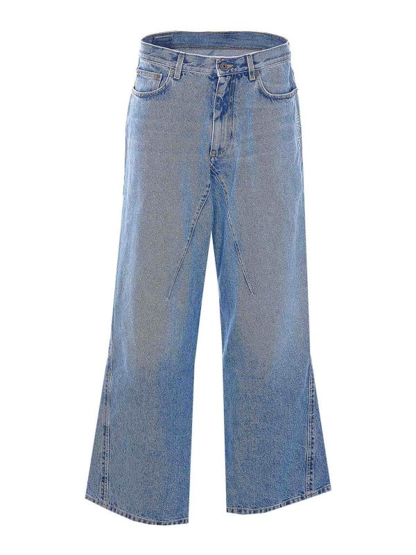 OFF-WHITE: ベルボトムジーンズ - フレアジーンズ - ブルー