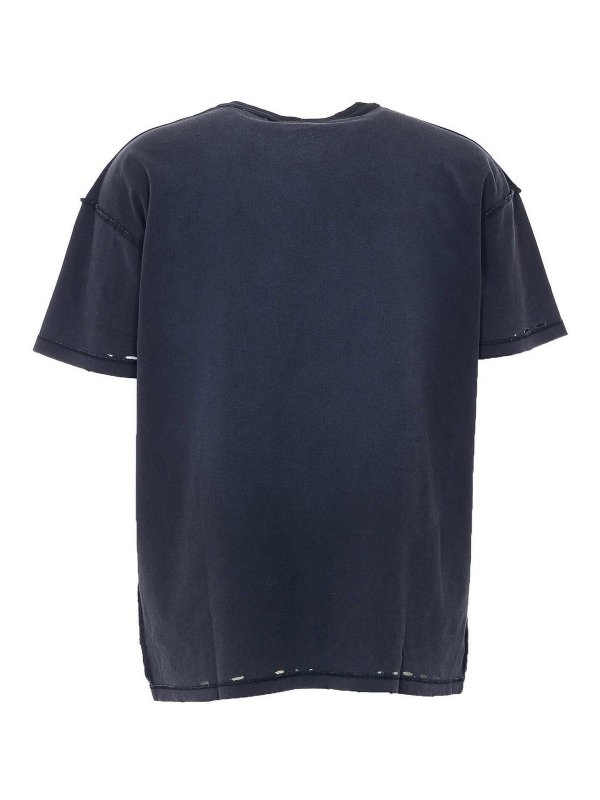 PURPLE BRAND: t-shirt online - T-shirt interna con trama nera