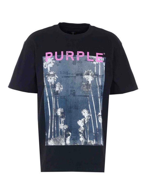 PURPLE BRAND: t-shirts - Black Hwt T-Shirt