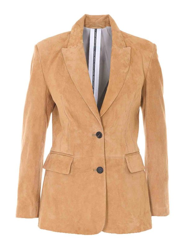 S.W.O.R.D 6.6.44: leather jacket - Beige Suede Jacket