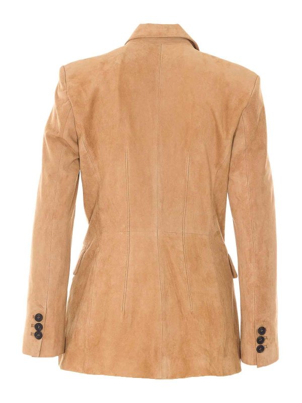 S.W.O.R.D 6.6.44: leather jacket online - Beige Suede Jacket