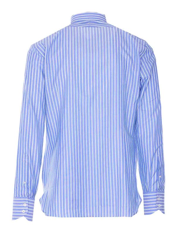 TOM FORD: shirts online - Blue Wide Striped Shirt