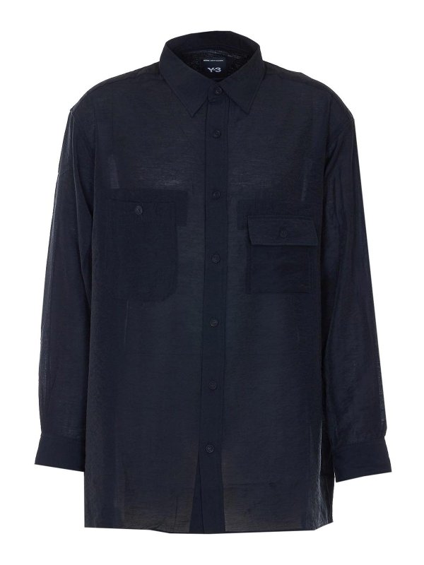 Y-3: Camisas - Camisa - Negro
